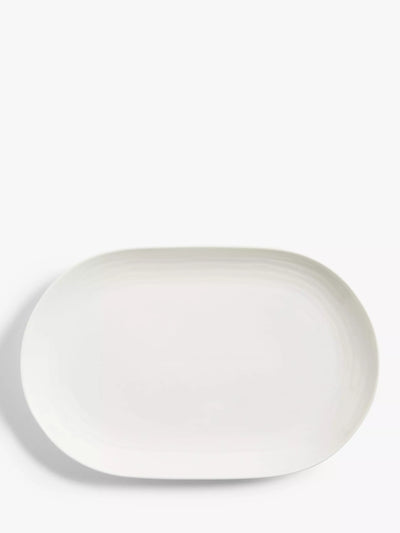John Lewis White Fine China Oval Serving Platter 38.7cm- Buy online at McGrocer