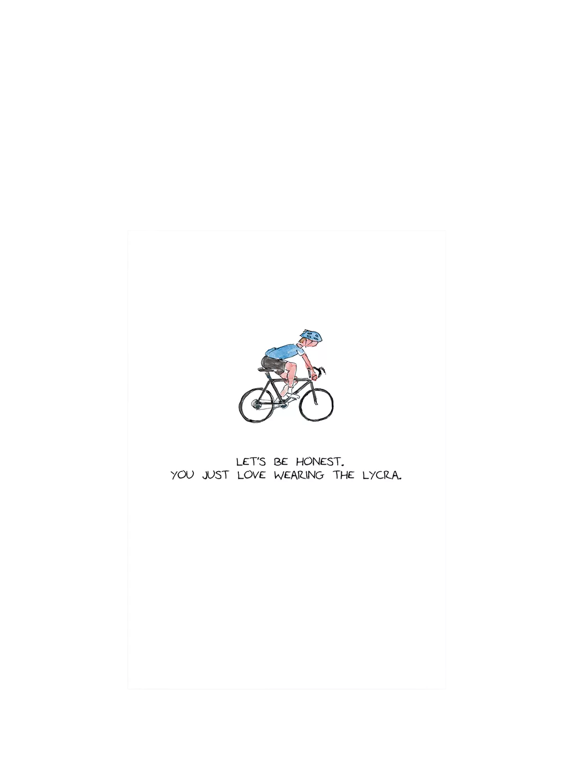 Woodmansterne cycling humour greeting card 15cm, imported from the UK
