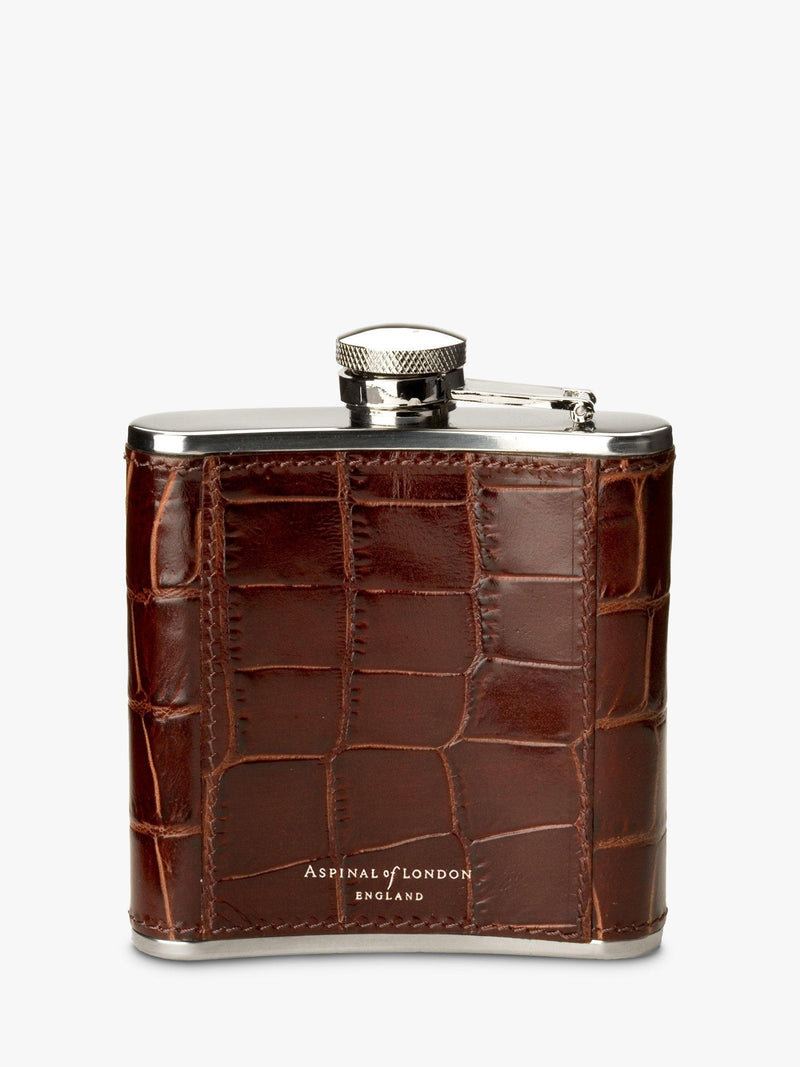 Aspinal of London leather hip flask, imported from the UK