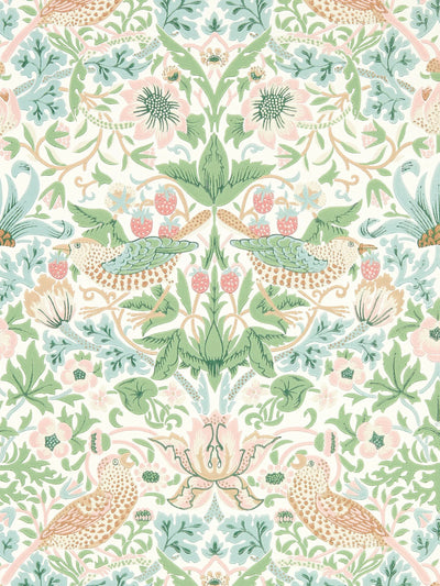 John Lewis Morris & Co. Simply Strawberry Thief Wallpaper- Buy online at McGrocer