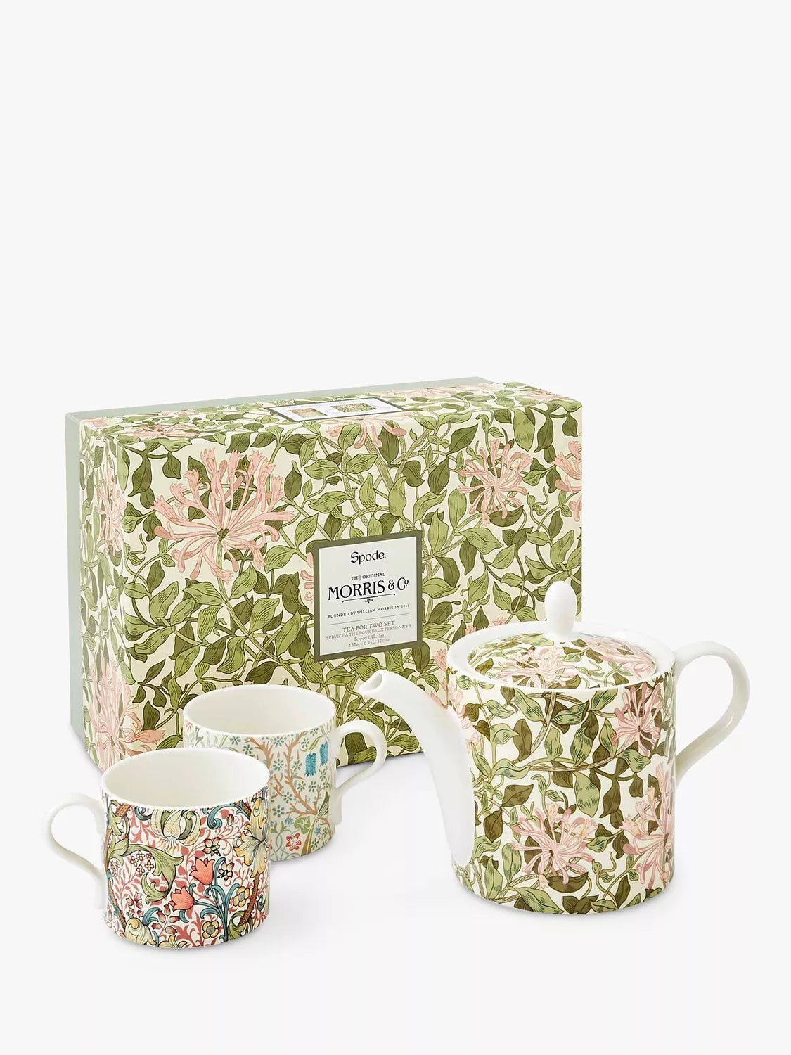 Morris & Co. Tea for Two Teapot and Mugs Set Multi, imported from the UK