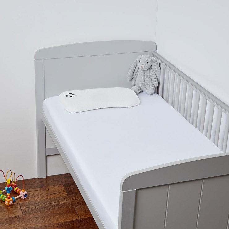 Panda bamboo cot bed fitted sheets 2 pack white - British product