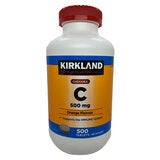 Kirkland Signature Vitamin C orange flavour tablets 500 tablets, UK version