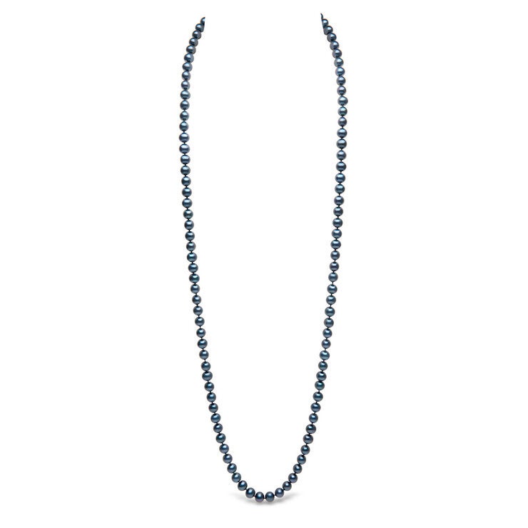 Costco black pearl necklace 7.5-8mm 18ct gold (British brand)