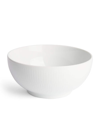 Harrods Royal Copenhagen White Fluted Porcelain Bowl 18cm- Buy online at McGrocer