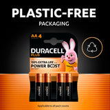 Duracell AA batteries Pack of 4 - British product