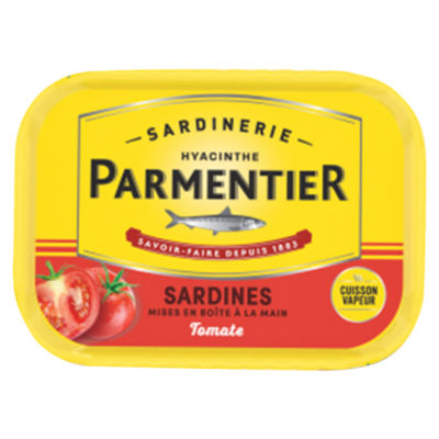 Parmentier sardines in tomato sauce 135g (British brand)