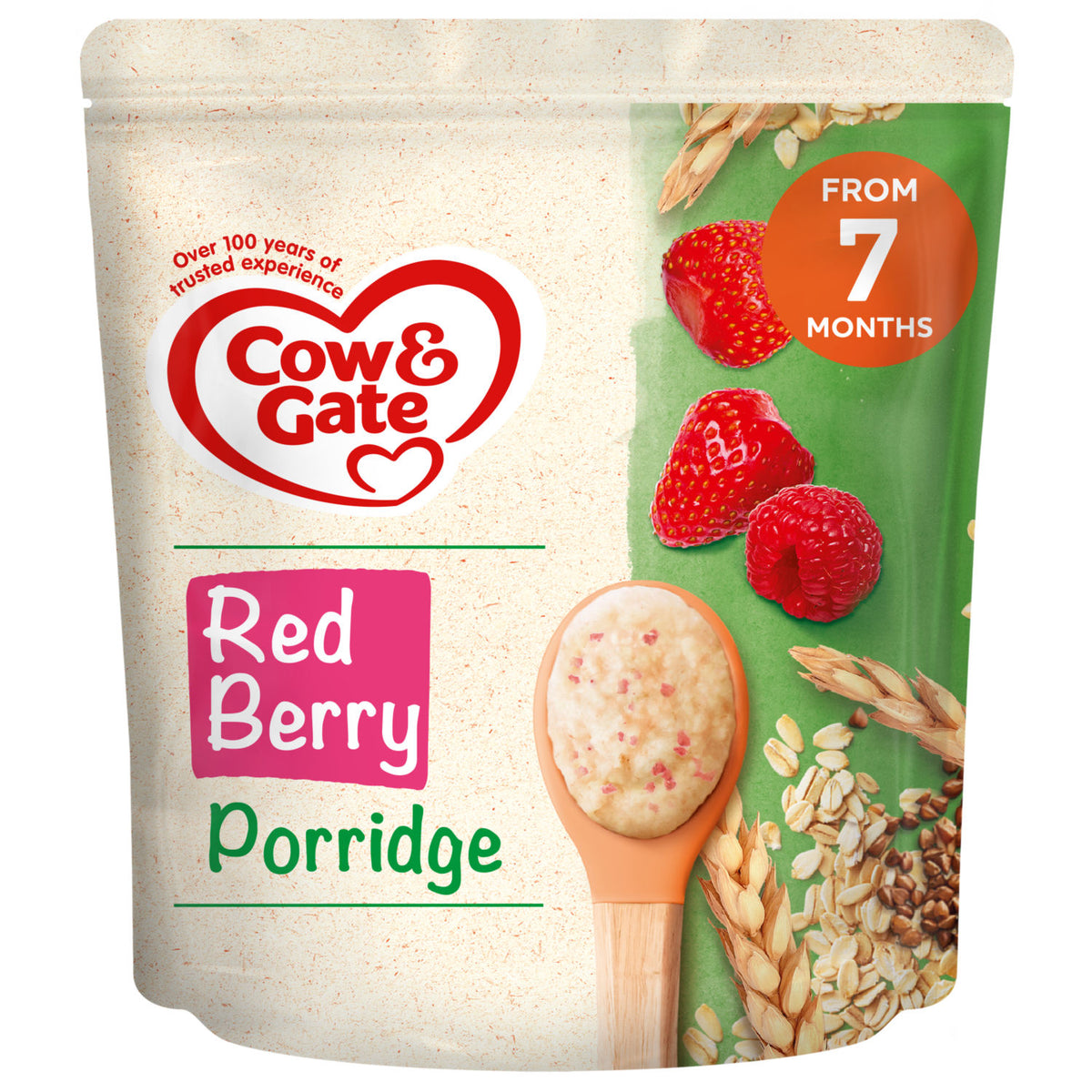 Cow & Gate Red Berry Wholegrain Porridge baby cereal 200g (British brand)