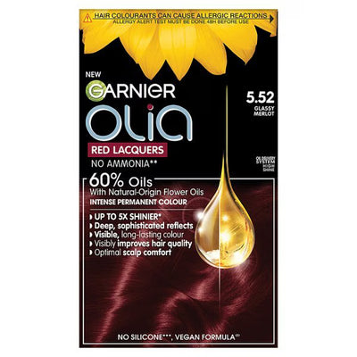 Superdrug Garnier Olia 5.52 Glassy Merlot Permanent Hair Dye- Buy online at McGrocer