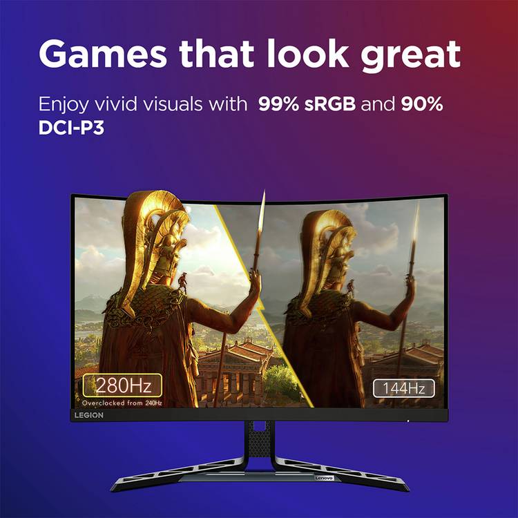 Lenovo gaming monitor R27fc-30 27 inch, UK version