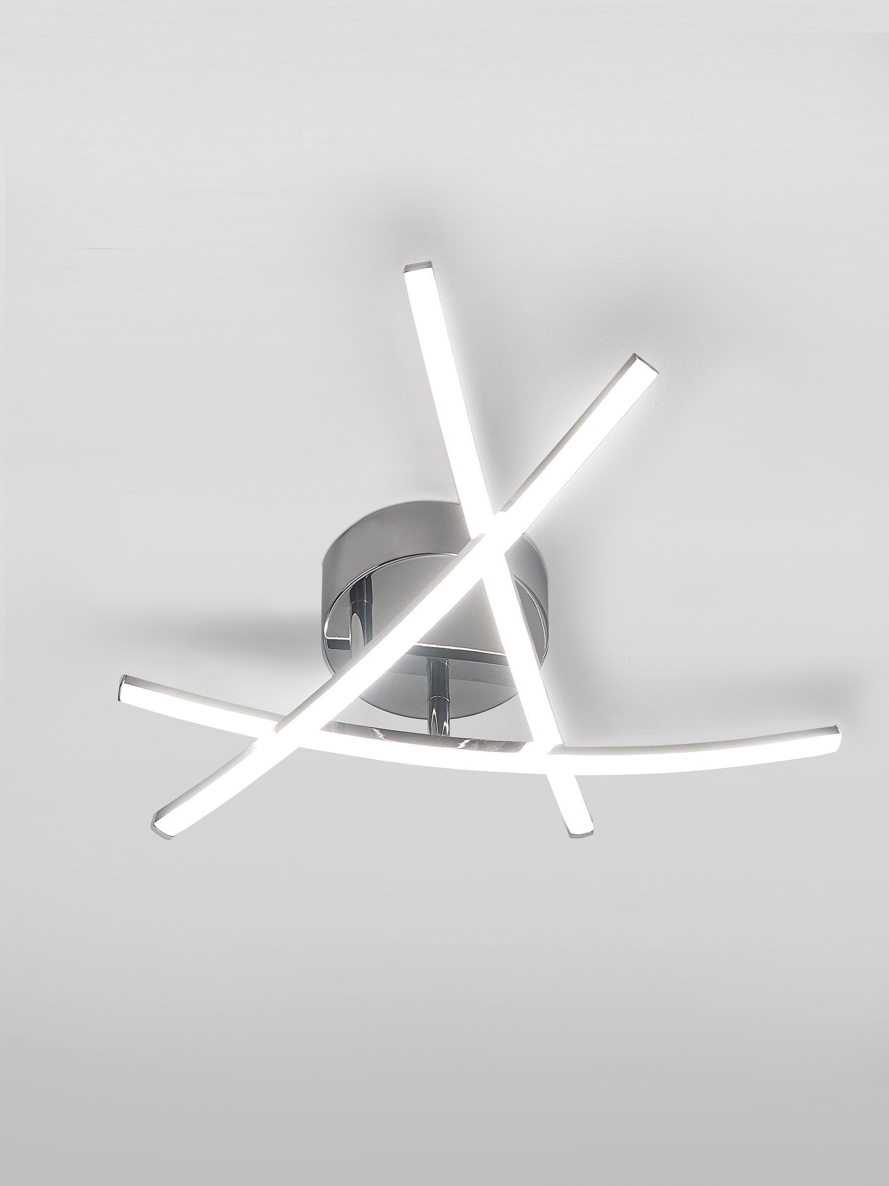 Next Chrome Amari LED ceiling light, UK version
