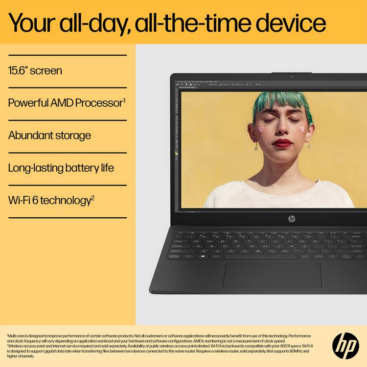 HP laptop AMD Ryzen 5 15.6 inch (British brand)