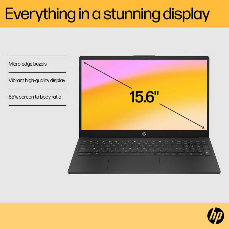 HP laptop AMD Ryzen 5 15.6 inch (British brand)