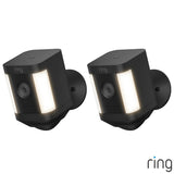 Ring Battery Spotlight Cam Black 2 Pack, imported from the UK