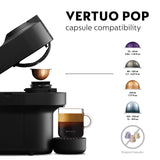 Nespresso De'Longhi Vertuo Pop coffee machine black (British brand)