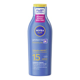Nivea Protect & Moisture Lotion Sun Cream SPF15 200ml, imported from the UK
