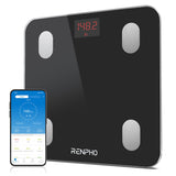 Renpho smart Bluetooth bathroom scale black, imported from the UK