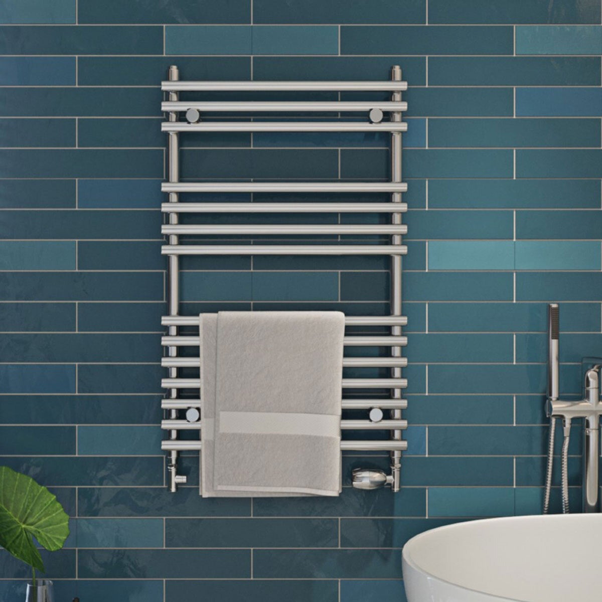 Ultraheat Windsor chrome steel towel radiator 798x500mm (British brand)