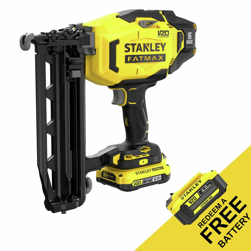 Stanley Fatmax V20 cordless finishing nailer 16 gauge, imported from the UK