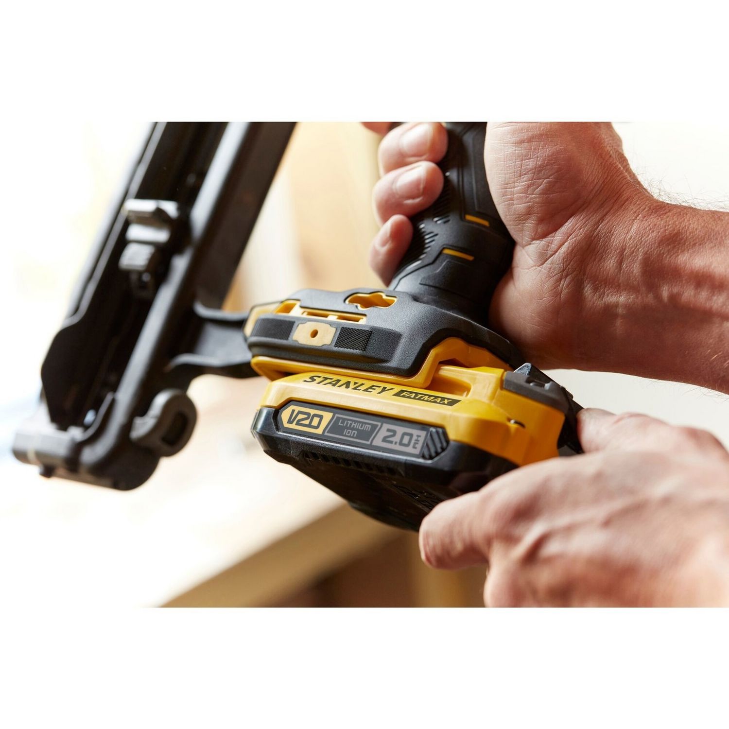 Stanley Fatmax V20 cordless finishing nailer 16 gauge, imported from the UK