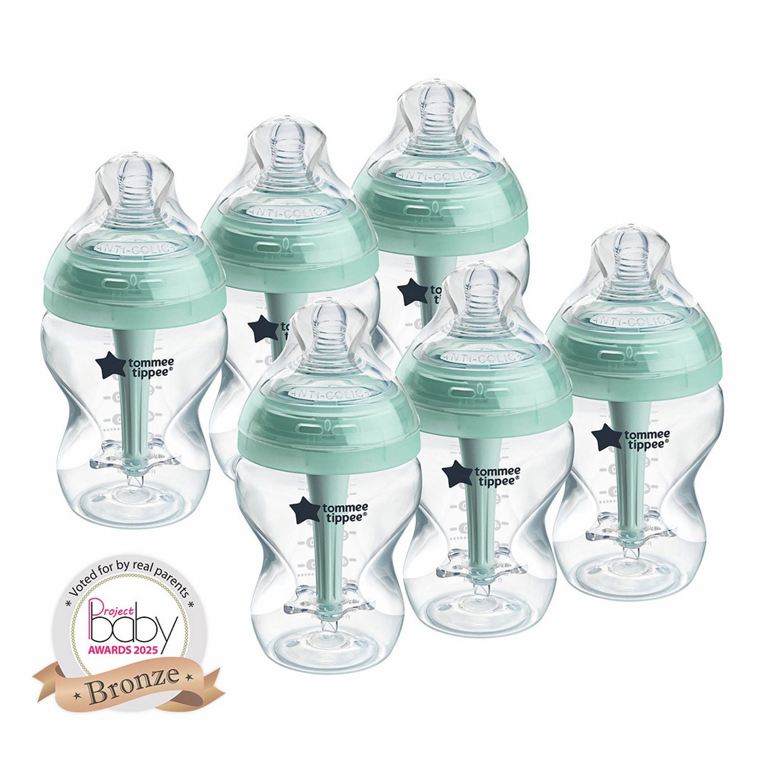 Tommee Tippee anti-colic baby bottles 6-pack (British brand)