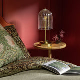 Habitat x Morris & Co glass cloche table lamp with brass base (British brand)