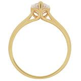 Revere 9ct gold heart cubic zirconia engagement ring, UK version