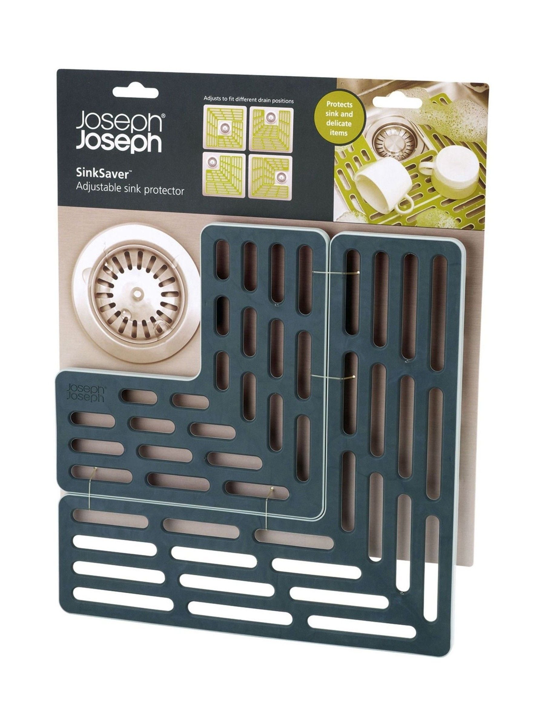 Joseph Joseph Grey Sink Saver Adjustable Sink Protector Mat, UK version