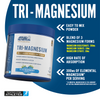 Applied Nutrition Tri-Magnesium Powder Blue Raspberry 200g, imported from the UK