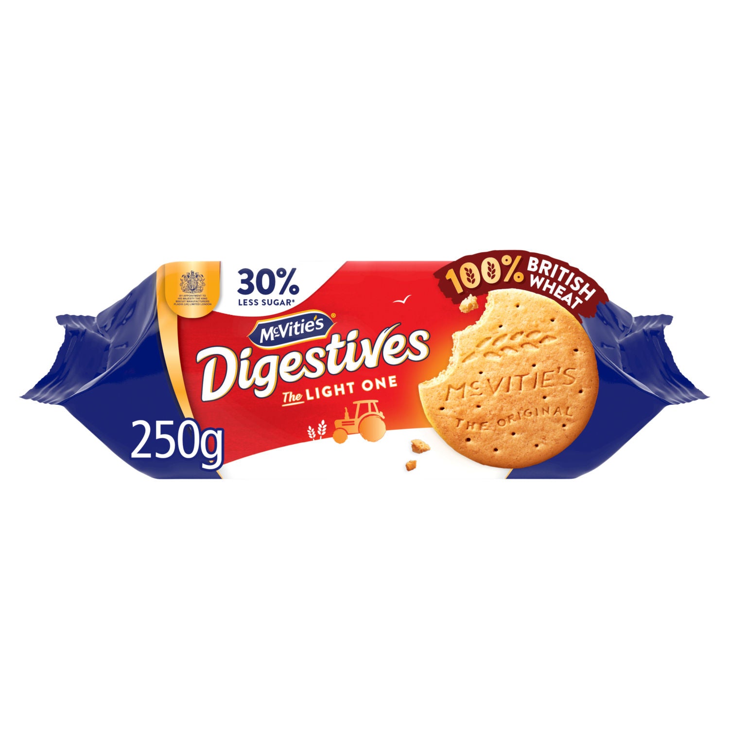 McVitie's The Light One Digestive Biscuits 250g, imported from the UK