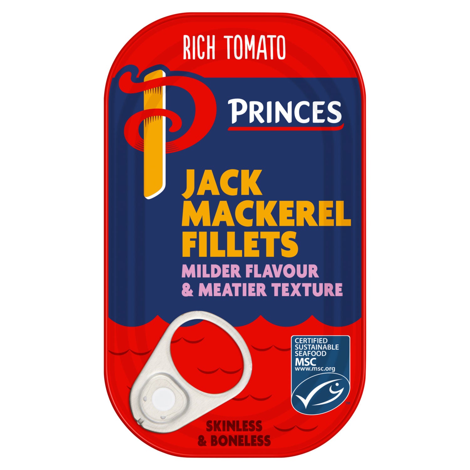 Princes Jack Mackerel Fillets in a Rich Tomato Sauce 125g