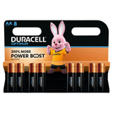 Duracell Optimum AA alkaline batteries 8 pack - British product