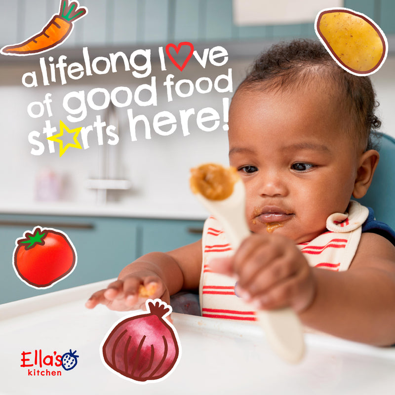 Ella's Kitchen baby food pouch Blueberries Apples Bananas Vanilla 120g, UK version