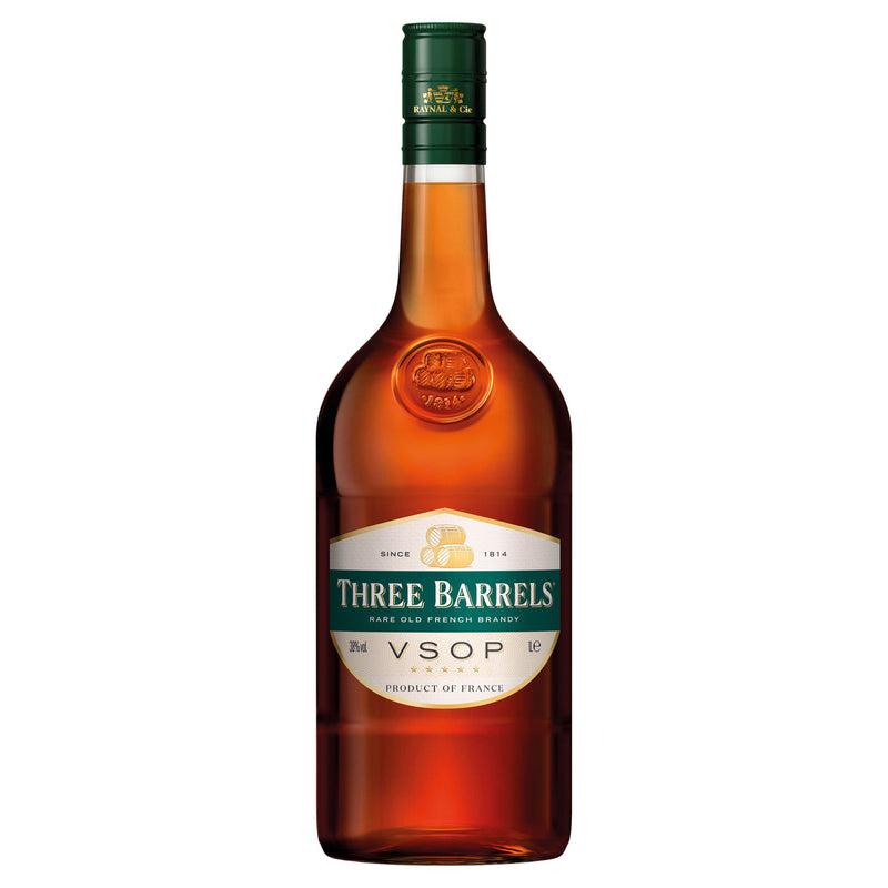 Three Barrels brandy 1L (British brand)