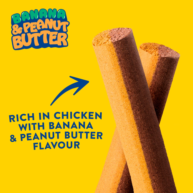 Wagg Chews Banana & Peanut Butter Bars 140g - British product