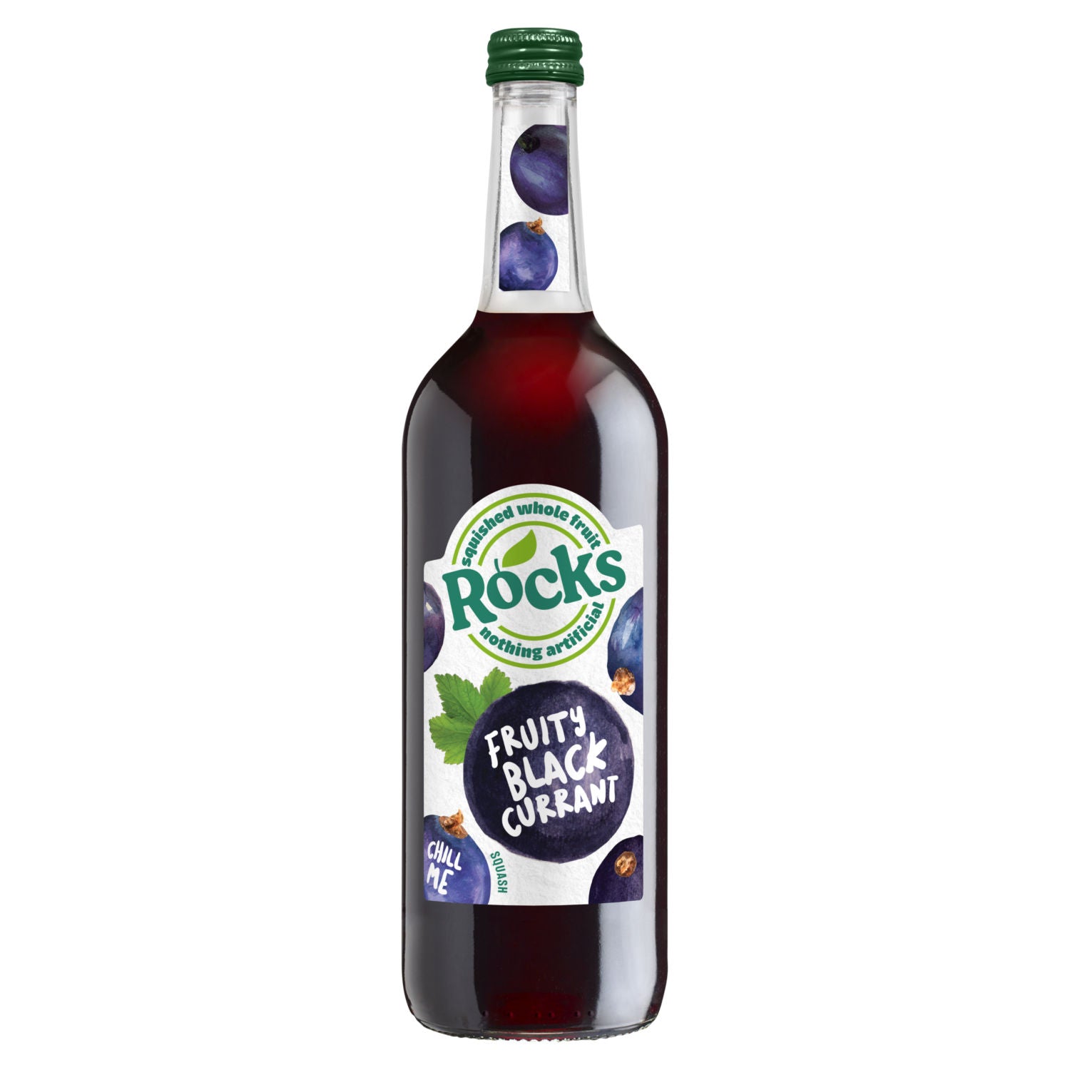 Rocks Fruity Blackcurrants Squash 740ml, imported from the UK