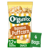 Organix banana puffcorn baby snacks multipack 4x10g, imported from the UK