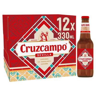 ASDA Cruzcampo Sevilla Lager Beer 12x330ml- Buy online at McGrocer