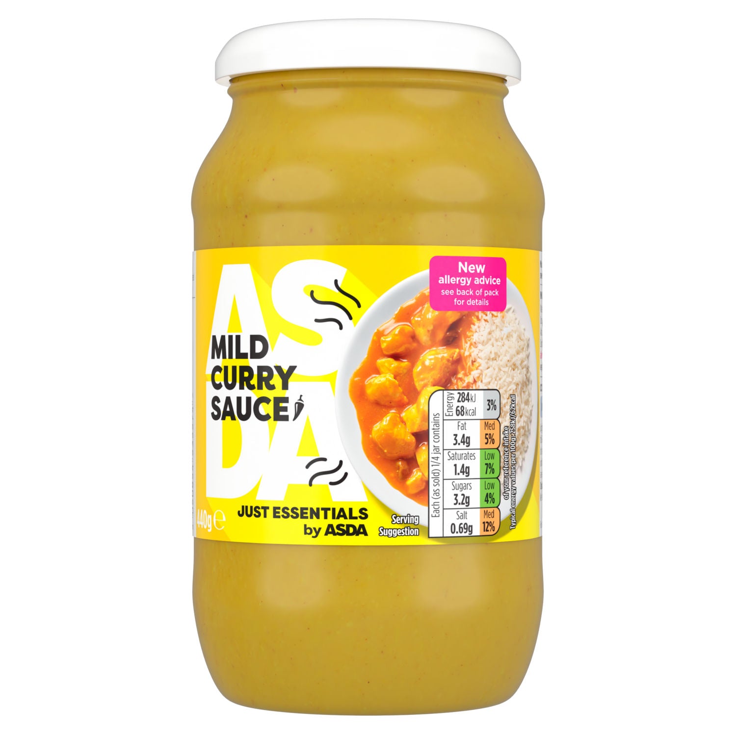ASDA mild curry sauce 440g, UK version