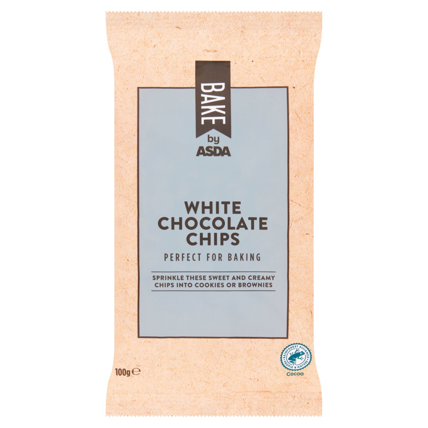 ASDA white chocolate chips 100g - British product