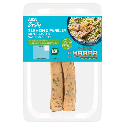 ASDA ASDA Zesty 2 Lemon & Parsley Kiln Roasted Salmon Fillets 180g- Buy online at McGrocer