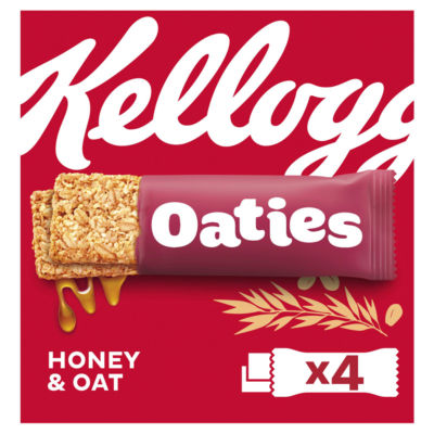Kellogg's Oaties honey oat snack bar 4x40g - British product