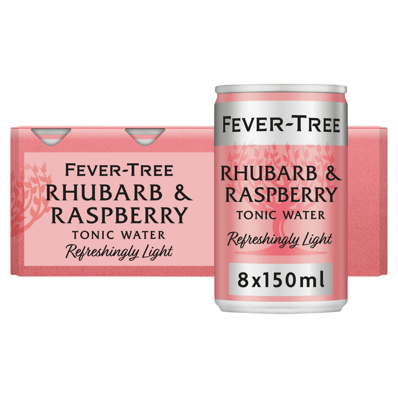 Fever-Tree rhubarb and raspberry tonic water 8 x 150ml - British product