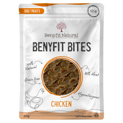 ASDA Benyfit Natural Benyfit Bites Chicken Dog Treats 60g- Buy online at McGrocer