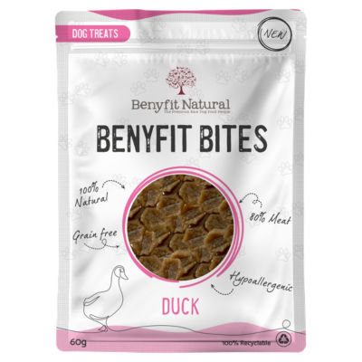 ASDA Benyfit Natural Benyfit Bites Duck Dog Treats 60g- Buy online at McGrocer