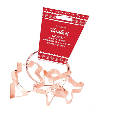 fortnum Eddingtons Copper Cookie Cutters, Set of 3- Buy online at McGrocer