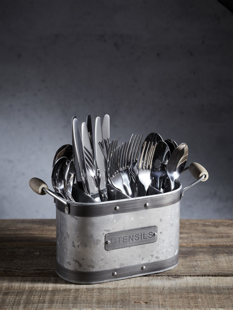 Industrial Grey Utensil Caddy 27.5x11x17cm, UK version
