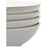 Denby stoneware pasta bowls light grey 22cm, imported from the UK