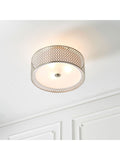 Gallery Home Keela ceiling light geometric metal fabric shade - British product