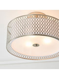 Gallery Home Keela ceiling light geometric metal fabric shade - British product